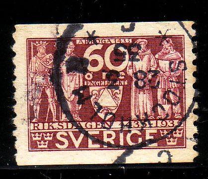 Sweden Sc 247 1935 60 ore 4 estates stamp used