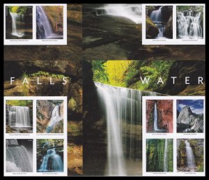 US 5800m Waterfalls imperf NDC cross gutter block (12 stamps) MNH 2023