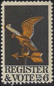 Scott# 1344  1968 6c gold & blk Litho&' Eagle Weathervane; TAGGED   Mint Neve...