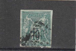 French Colonies  Scott#  32  Used  (1877 Peace and Commerce)