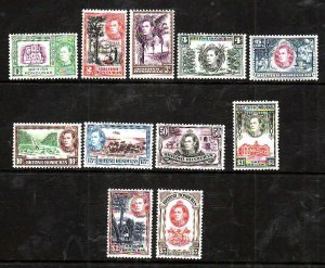 British Honduras-Sc#115-26 ex 122- id6-unused NH KGVI set-1938-please note there