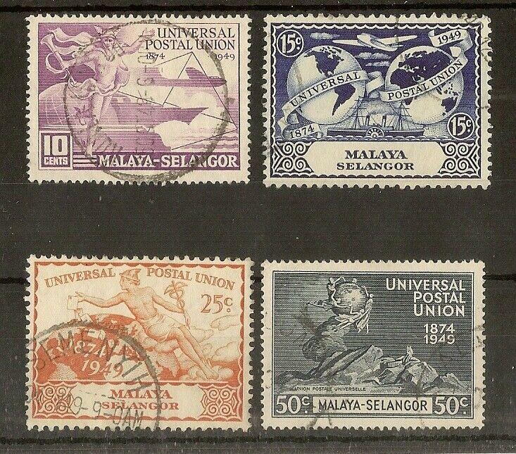 Selangor 1949 UPU Set Fine Used