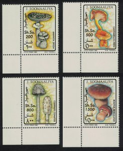 Somalia Fungi Mushrooms 4v Corners 1993 MNH MI#468-471