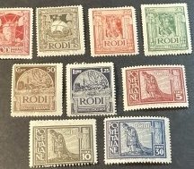 ITALY/RHODES # 15-23--MINT/HINGED---COMPLETE SET---1929(LOT#2)