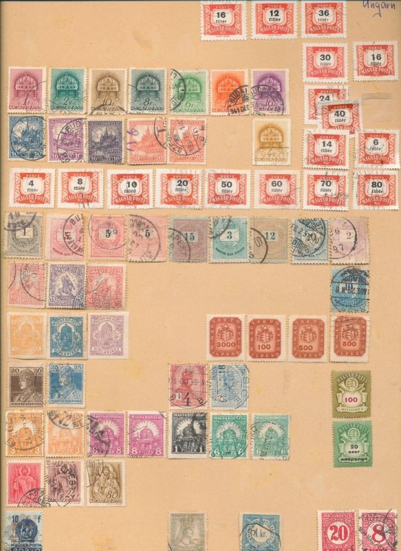 Hungary Early/Mid Collection on Pages MH Used(Apx 600 Items)  EP191