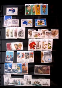 AUSTRALIA - COLLECTION OF 40+ 1965-1966 STAMPS - MNH - CAT VAL $27.10