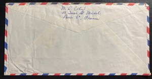 1972 Paris France Airmail cover To Tallahassee FL USA General De Gaulle Stamps