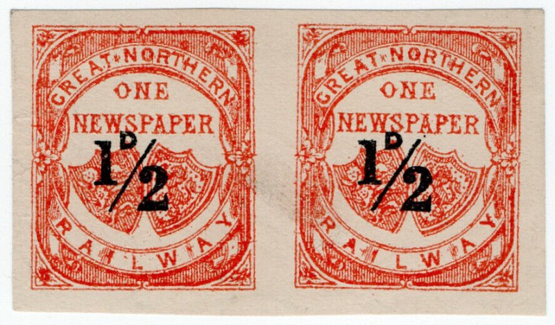(I.B) Great Northern Railway : Newspaper Parcel ½d (die proof) 