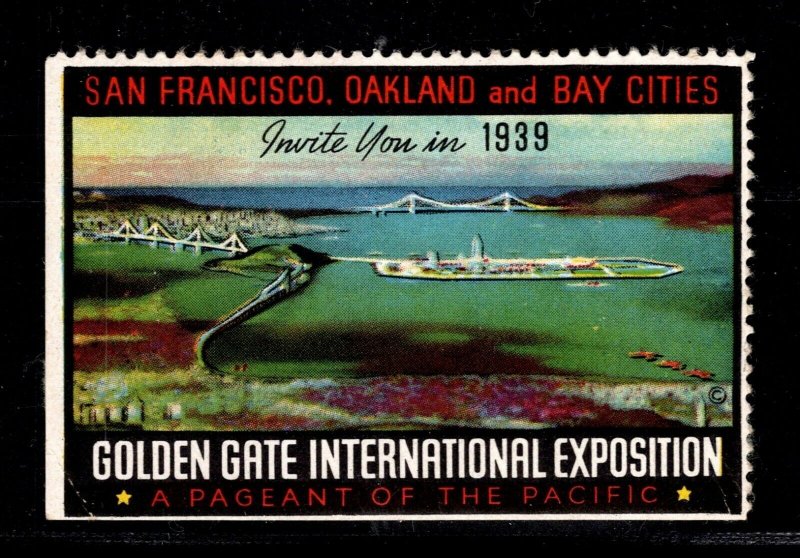 ED-288 OAS-CNY  CINDERELLA STAMP     GOLDEN GATE INTERNATIONAL EXPOSITION 1939