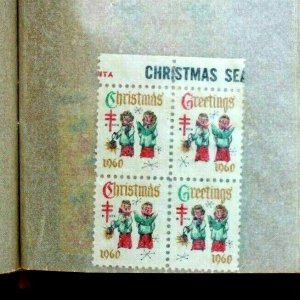 US Christmas Seal Collection 20 Different MNH Blocks (86 MNH Stamps) in Album