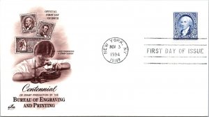 FDC 1994 SC #2875 Artcraft Cachet - New York, Ny - Single - J1073