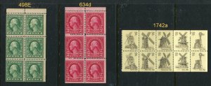 #498e , 634d, 1742a NH booklet pane selection⭐⭐⭐⭐⭐⭐