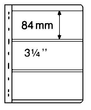 Stocksheets, VARIO 3 PKT BLACK, 2 side 1 lot (5 PKS) (V3S)