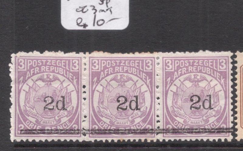 Transvaal SG 194 Strip of Three MOG (8dhu)