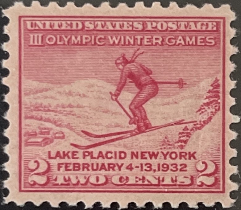 Scott #716 1932 2¢ Winter Olympics MNH OG VF