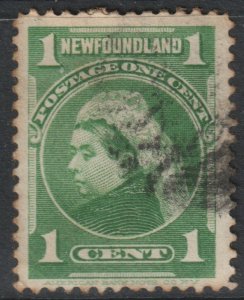 Canada Newfoundland Scott 80 - SG85, 1897 Royal Family 1c used