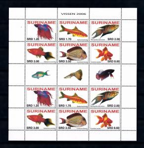 [SUV1395] Surinam Suriname 2006 Fish Fisch Poisson Miniature Sheet with tab MNH