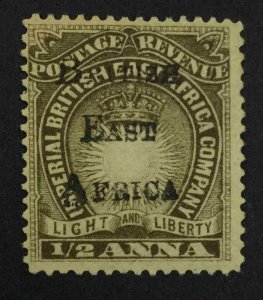 MOMEN: BRITISH EAST AFRICA SG #33 1895 MINT OG H £80 LOT #63812