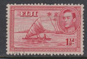 Fiji 1938 Definitives 1 1/2d Rose Carmine Sc#132 Fine Used