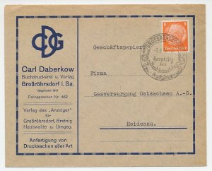 Illustrated cover Deutsches Reich / Germany 1938 Book printing - Grossrohrsdorf 