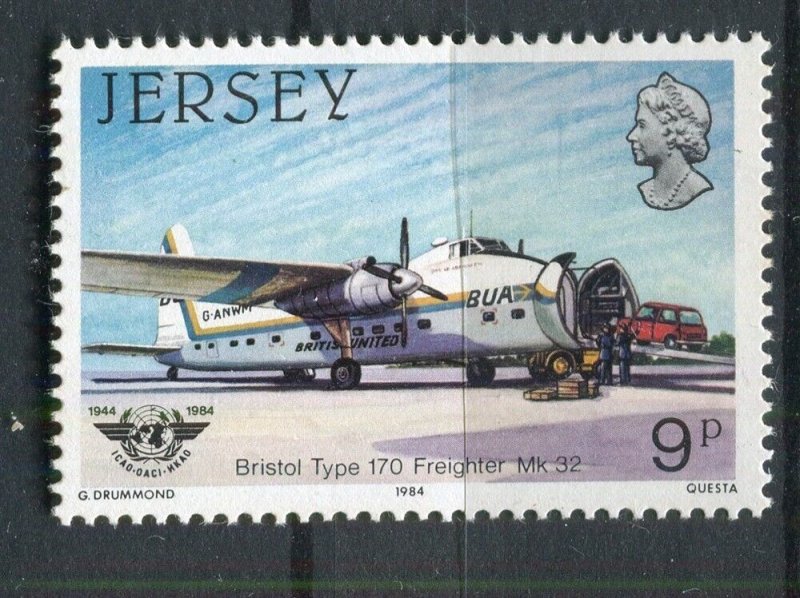 JERSEY; 1984 early Airmail AIRCRAFT issue fine MINT MNH unmounted value