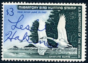 #RW33 – 1966 $3.00 Whistling Swans. Used.