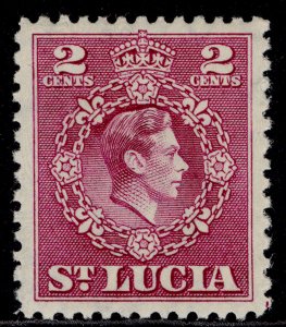 ST. LUCIA GVI SG147, 2c magenta, LH MINT.