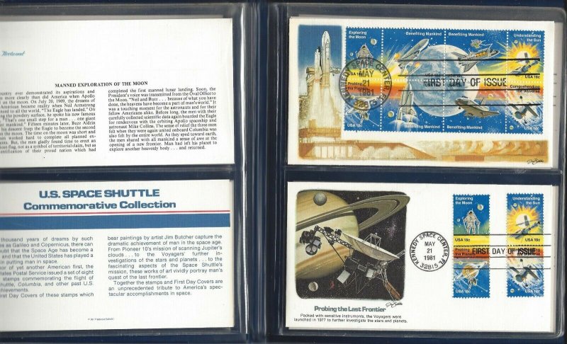 US, Space Shuttle Commemorative Collection, Original package, FDC