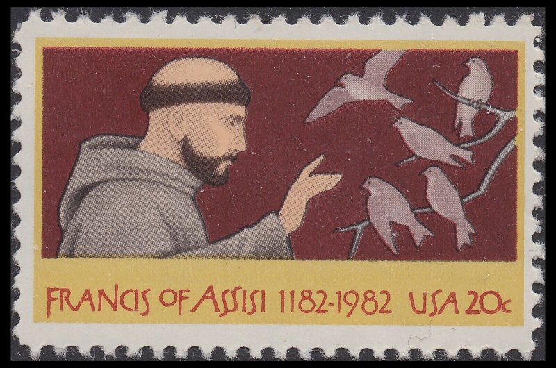 US 2023 Francis of Assisi 20c single (1 stamp) MNH 1982 