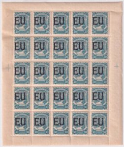 Colombia / US 1928 SCADTA Consular Ovpts EU, CLEU62 Full Sheet