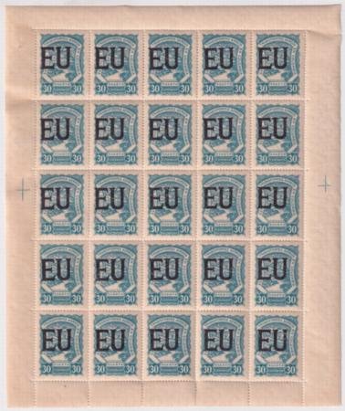 Colombia / US 1928 SCADTA Consular Ovpts EU, CLEU62 Full Sheet