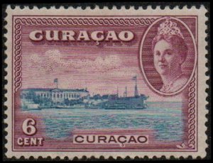 Netherlands Antilles 169 - Mint-H - 6c Curacao (1943) (cv $0.85)