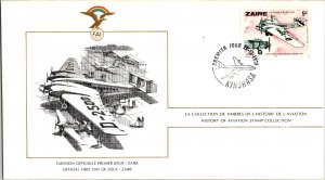 Zaire, Worldwide First Day Cover, Aviation