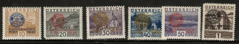 Austria #B87 - #B92 Very Fine Never Hinged Set