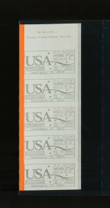 CVP16//20 Complete Booklet of 5 Stamps with Unlisted Values $8.50 & $3.25