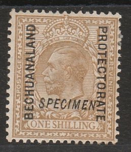 BECHUANALAND 1913 KGV 1/- SPECIMEN WMK SIMPLE CYPHER 