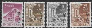 Indonesia - Riau 19-22  1954  set 4 fvf mint nh