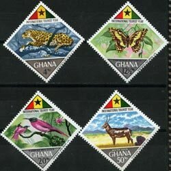 GHANA 1967 - Scott# 315-8 Int.Tourist Year Set of 4 NH