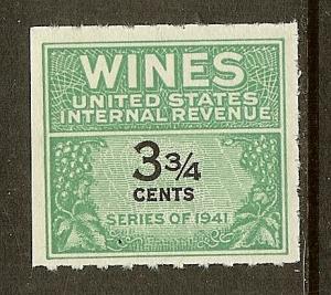 United States, Scott #RE115, 3 3/4c Wine Revenue, MNG