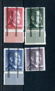 AUSTRIA SCOTT #424/27 HITLER OVERPRINTS VF FRESH MINT NEVER HINGED