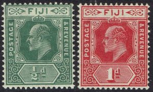 FIJI 1906 KEVII ½D AND 1D