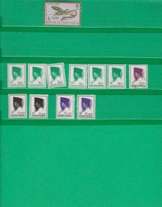 republic of indonesia stamps on album pages  ref 13245