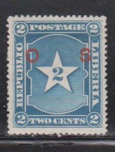 LIBERIA Scott # O16 MH - O S Overprint