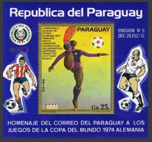 Paraguay C365-C368,MNH.Michel 2532-2534,Bl.215-216. World Soccer Cup Munich-1974