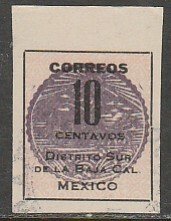 MEXICO 404, 10¢  Baja California Revolut. Issue. USED. F-VF. (782)