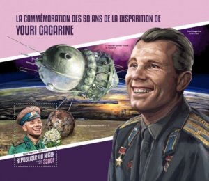 Niger - 2018 Cosmonaut Yuri Gagarin - Stamp Souvenir Sheet - NIG18110b