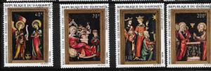 Dahomey #C132- C135  Christmas 1970 set complete (U) CV$4.20