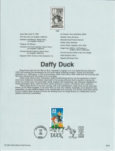 US SP1306 Daffy Duck Souvenir Page #3306a