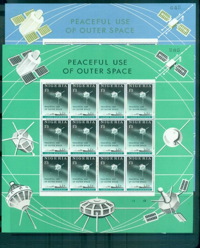 Nigeria 1963 Peaceful Use of Outer Space 2x Sheetlets MLH