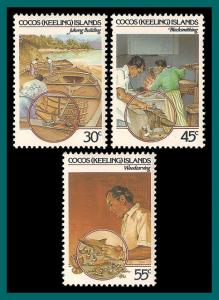 Cocos 1985 Handicrafts, MNH  126-128,SG126-SG8